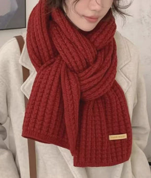 Dikke Gebreide Sjaal Dames Heren - Zachte Cable Knit Wrap voor Winterse Warmte