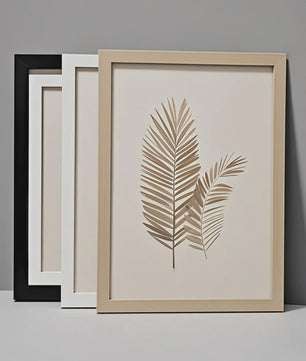 Set van 3 Houten Fotolijsten (A4/A3) - Zwart, Wit & Naturel - Muur & Bureau