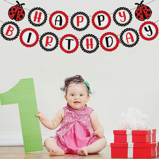24x Lieveheersbeestje Cupcake Toppers - Rood met Zwarte Stippen - Feestdecoratie