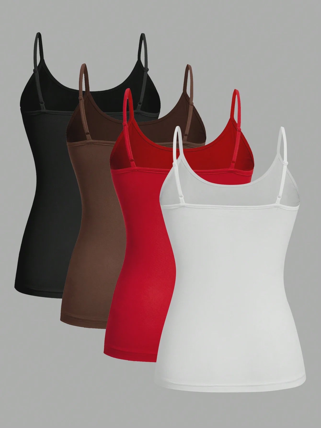 Set van 4 Dames Camisoles - Basic Tanktops Zomer Mouwloos