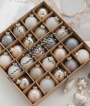 Kerstballen Set 4cm - Glanzend & Mat - Decoratie & Fotografie Props