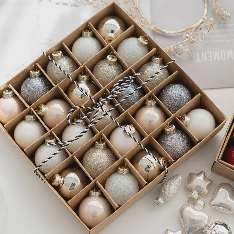 Kerstballen Set 4cm - Glanzend & Mat - Decoratie & Fotografie Props