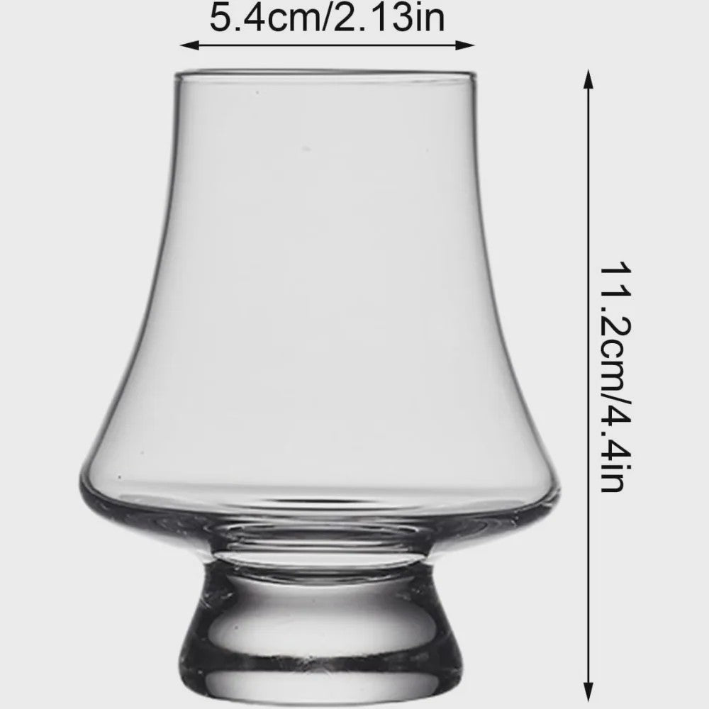 Set van 4 Kristallen Whiskey Proefglazen - 270ml Loodvrij Glaswerk