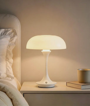 Moderne Oranje Mushroom Tafellamp met Touch Control - 3 Kleuren & Dimbaar