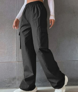 Y2K Cargo Broek Dames - Baggy Fit met Elastische Taille en Retro Stijl