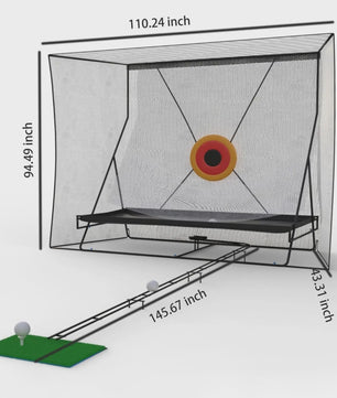 Stevig Golf Oefennet 3.6m x 2.7m met Bal Retour & Draagtas - Indoor/Outdoor Golf Trainingsnet