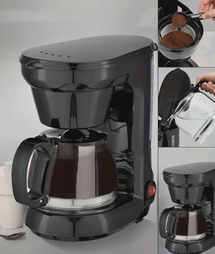 Compacte Koffiezetter 750ml (4-6 kopjes) met Uitneembare Trechter & Papierloos Filter - Ideaal voor Thuis, Kantoor & Reis