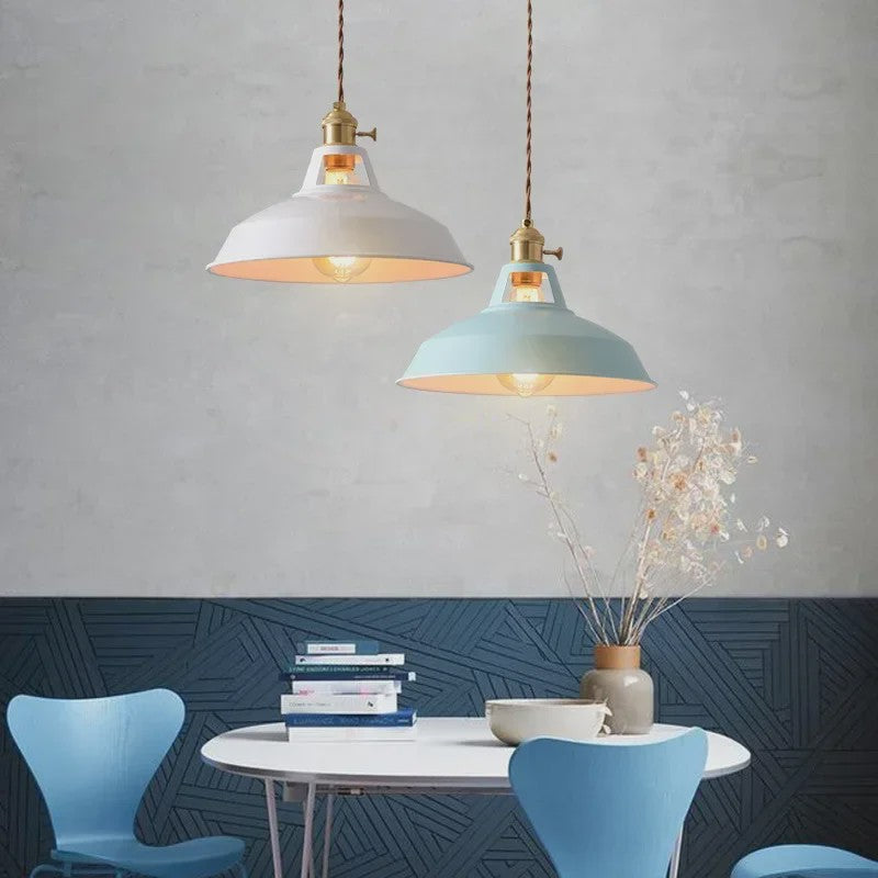 Kleurrijke Retro Industriële Hanglamp - Vintage Stijl voor Keuken, Restaurant, Woonkamer & Meer