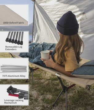Naturehike Opvouwbaar Campingbed - Lichtgewicht, Verstelbare Hoogte, Draagbaar