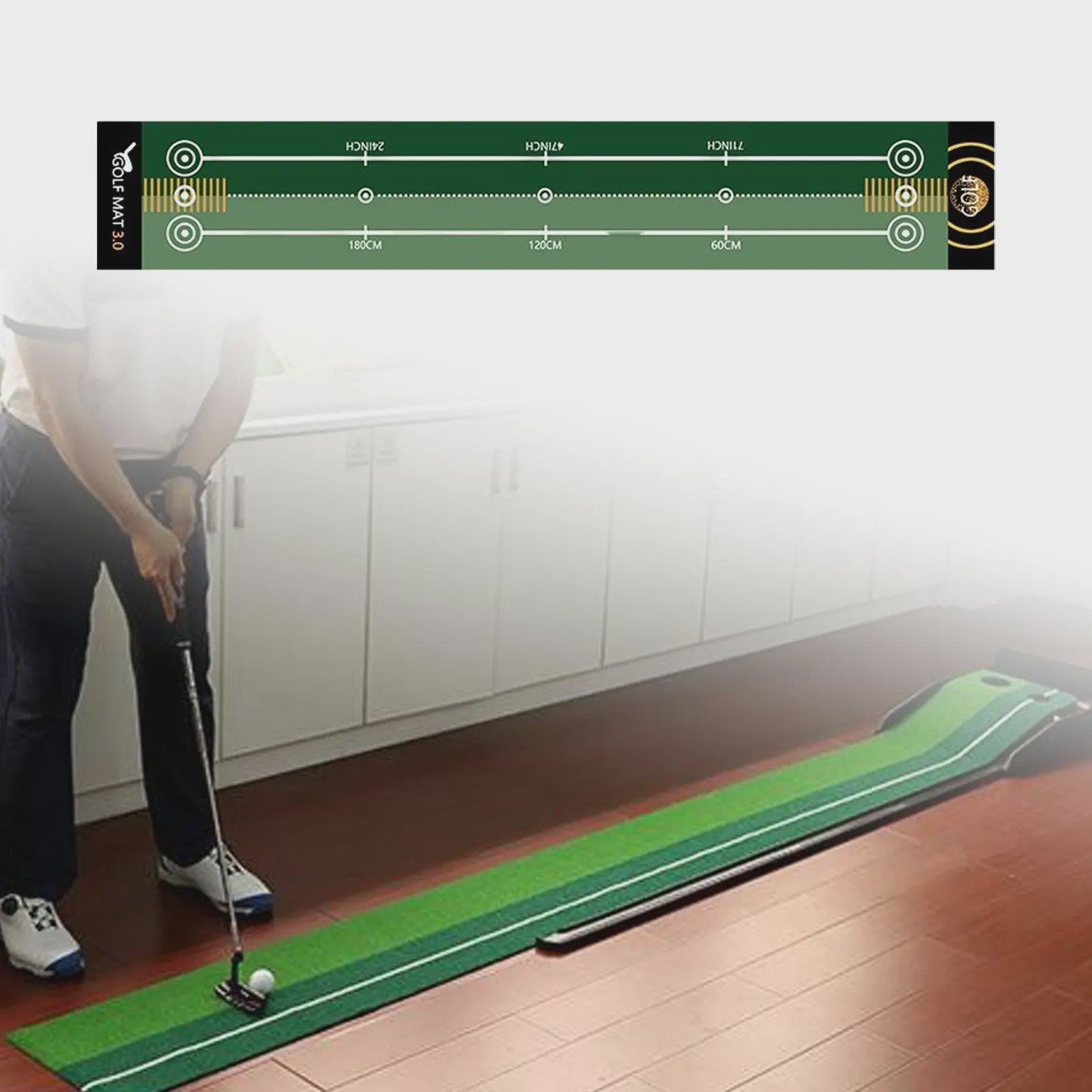 Golf Putting Mat - Oefenmat voor Binnen en Buiten - Golf Putting Trainer