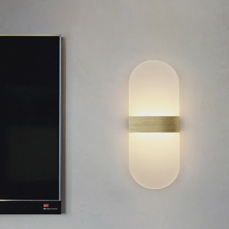 Moderne LED Wandlamp Aluminium & Mat Acryl - Hotel Corridor, Slaapkamer
