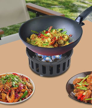 Draagbare Camping Gasbrander 21000W - Krachtige Outdoor Kookplaat met Adapters