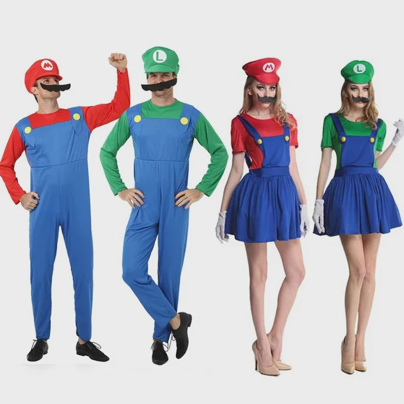 Super Mario & Luigi Cosplay Kostuum voor Volwassenen - Feest & Halloween