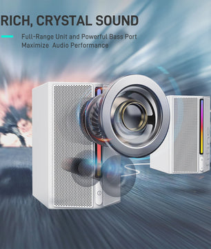 FIFINE A20 RGB PC Speakerset met Stereo Geluid - USB Powered voor PC, PS5, TV, Telefoon