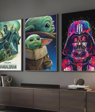 Star Wars Yuda Schilderij - HD Canvas Muurdecoratie voor Woonkamer & Bar