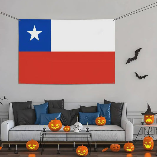 Chileense Vlag Wandkleed - HD Print, Decoratie voor Kamer, Feest, Buiten