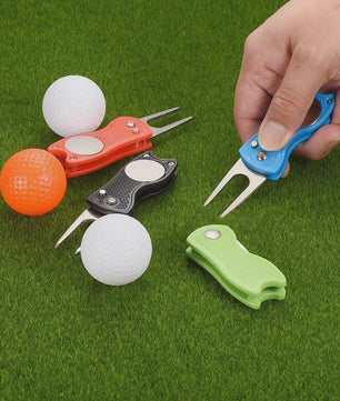 Opvouwbare Golf Divot Reparatie Tool met Magnetische Bal Marker