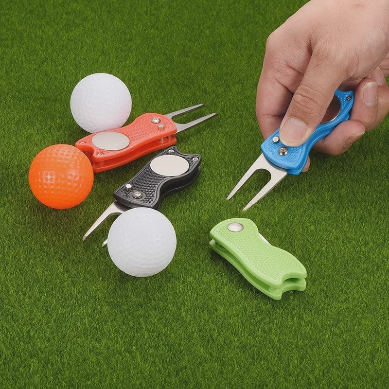 Opvouwbare Golf Divot Reparatie Tool met Magnetische Bal Marker