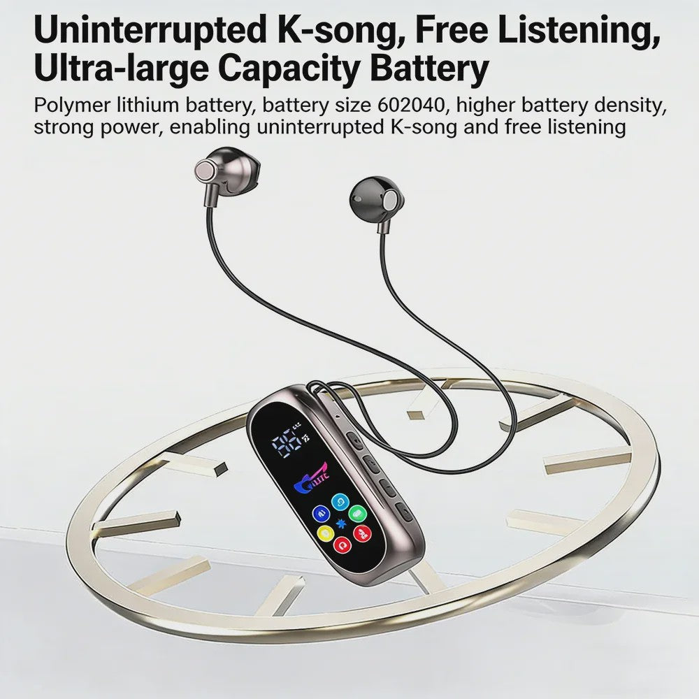 Clip-on Bluetooth Oordopjes met Microfoon & TF-kaart - Draadloze Gaming & Karaoke Headset