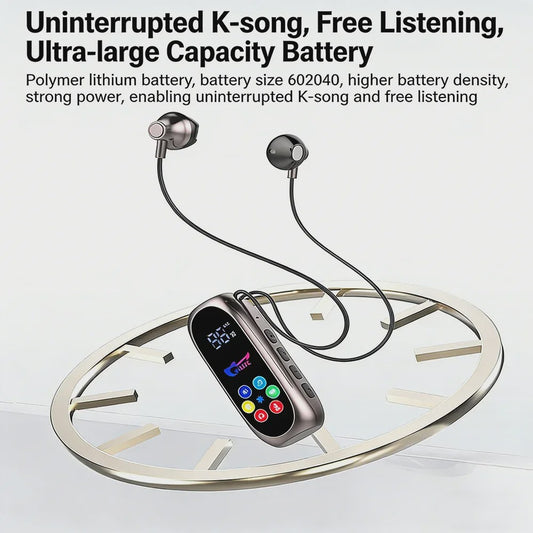 Clip-on Bluetooth Oordopjes met Microfoon & TF-kaart - Draadloze Gaming & Karaoke Headset