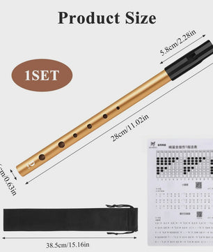 Miwayer Ierse Tin Whistle - 6 Gaten Fluit in C/D Toets - Folk Muziekinstrument voor Beginners