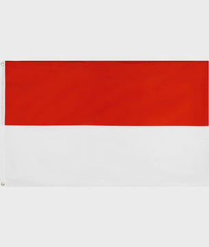 Indonesische Vlag - Polyester Banner met Messing Grommets - Diverse Maten