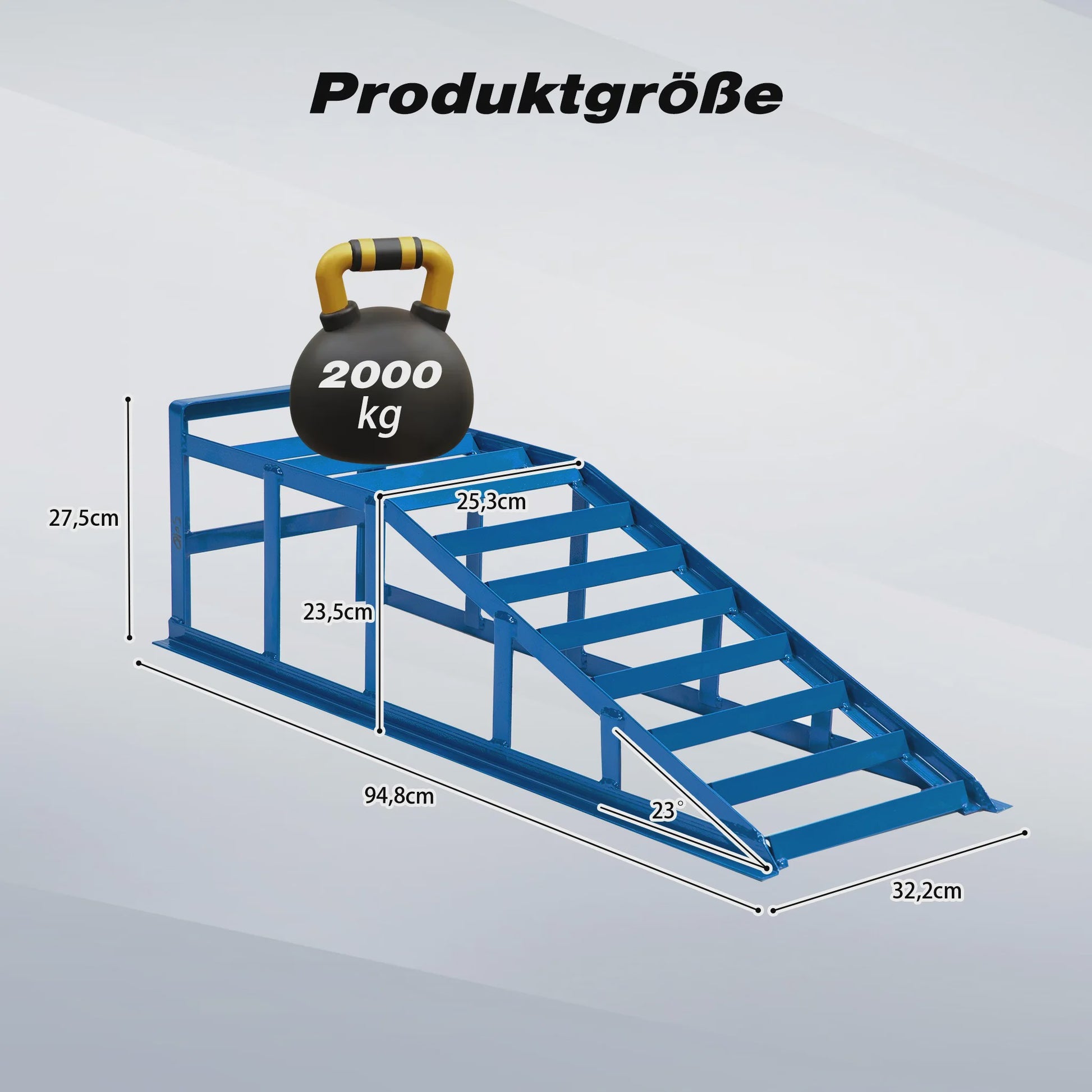 Set van 2 Stevige Stalen Autoramps 95x32x28cm - Heavy Duty Voertuigoprijplaten