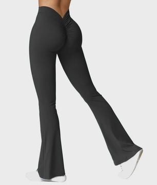 Dames High Waist Flare Leggings met Push-Up Effect - Sport & Casual