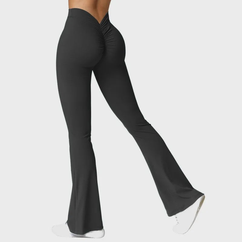 Dames High Waist Flare Leggings met Push-Up Effect - Sport & Casual