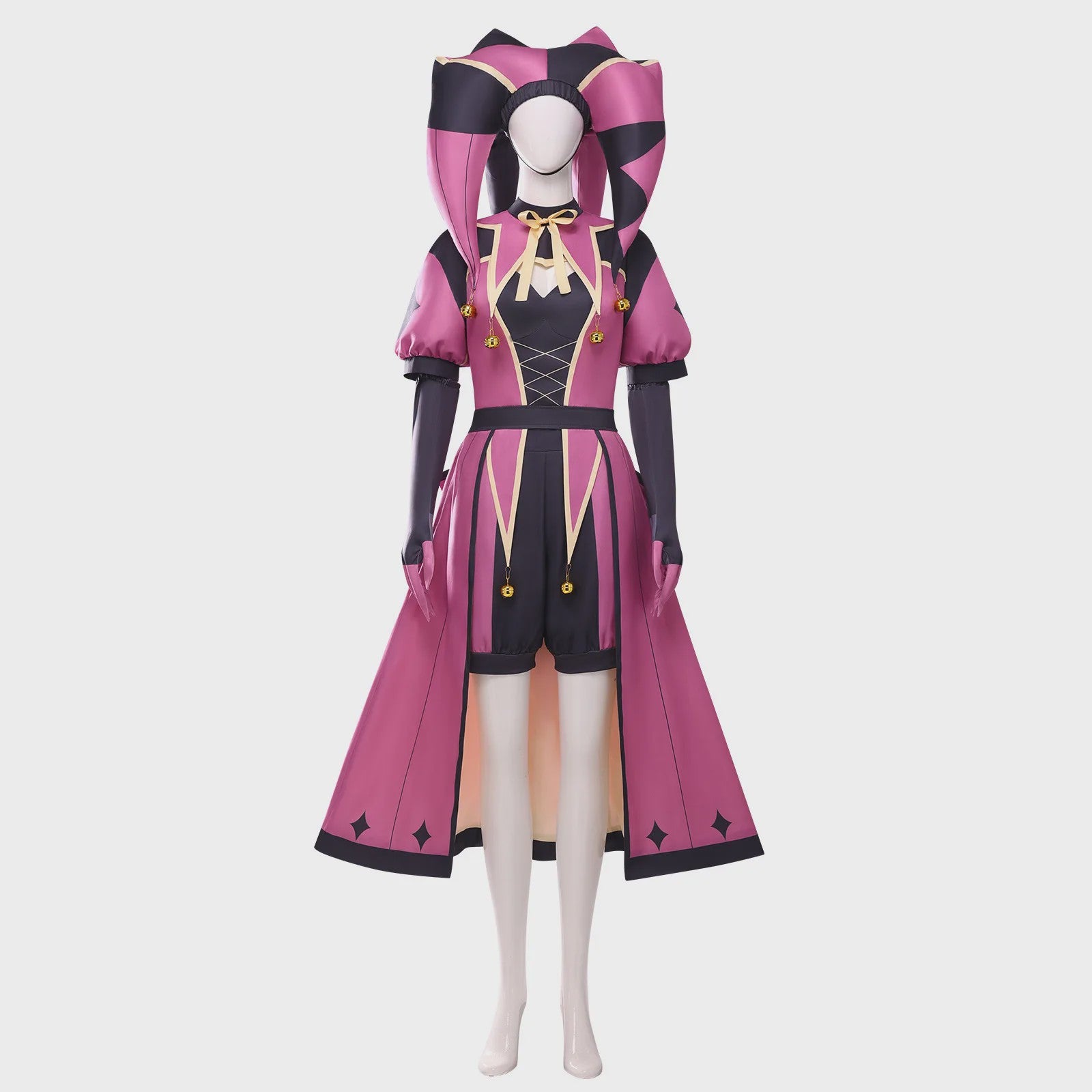 Columbina Cosplay Kostuum - Roze Clown Outfit voor Freak Circus