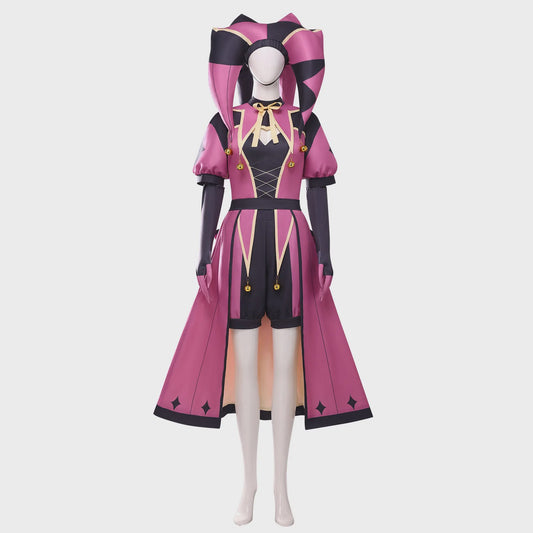 Columbina Cosplay Kostuum - Roze Clown Outfit voor Freak Circus