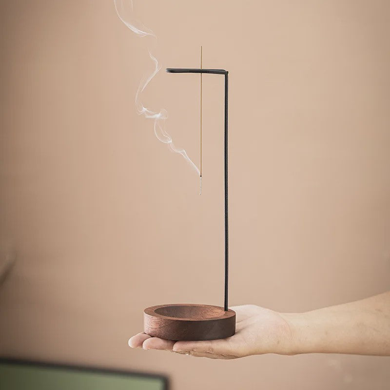 Stijlvolle Houten Wierookhouder met Anti-As Ontwerp