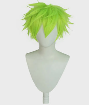VALORANT Gekko Cosplay Pruik - Kort Krullend Synthetisch Haar in Cyaan Kleur