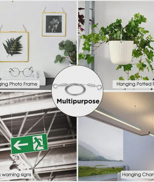 Verstelbare Staalkabel met Haak - Ophangsysteem voor Foto's, Planten en Verlichting