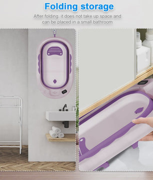 Opvouwbaar Babybadje met Onderstel - Veilig en Comfortabel Baden voor Pasgeborenen en Peuters