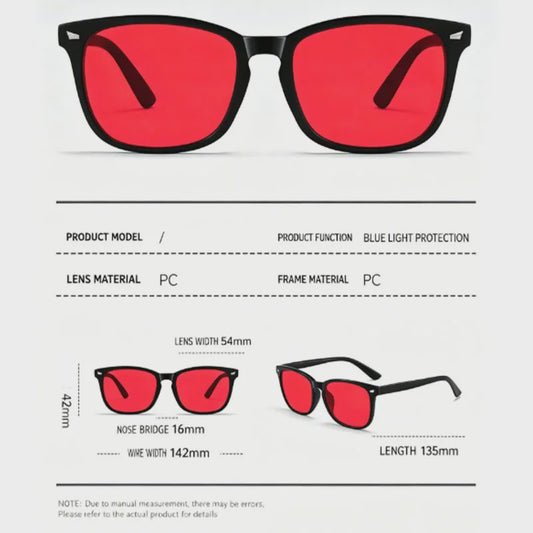 Unisex Anti Blauw Licht Bril met Rode/Oranje Lens - Oogvermoeidheid Verlichting
