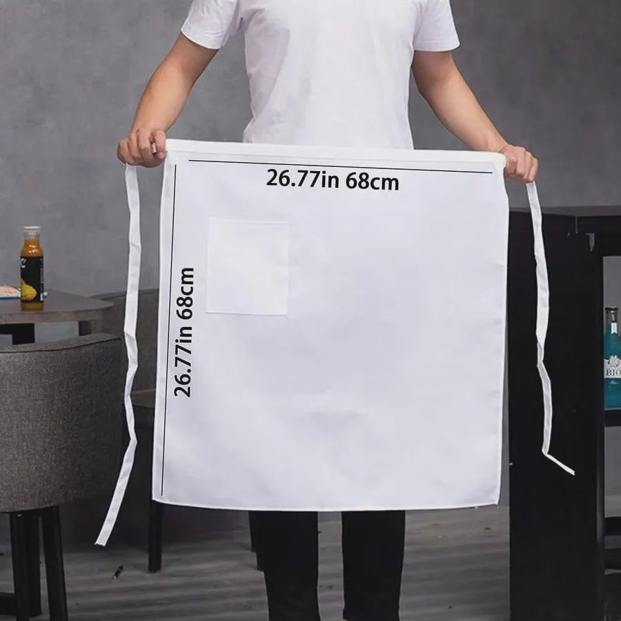 Professionele Zwarte Halfschort Keukenschort voor Chefs en Horeca Personeel