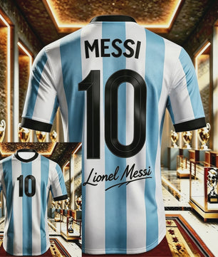 Messi #10 Jubileum T-shirt - Heren, Dames & Kinderen - Sneldrogend