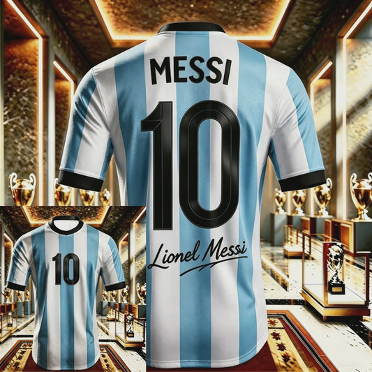 Messi #10 Jubileum T-shirt - Heren, Dames & Kinderen - Sneldrogend