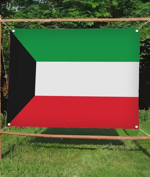 Kuwait Vlag - Duurzaam & Makkelijk Ophangen - Binnen & Buiten Decoratie