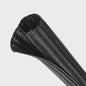 Zwarte PET Kabel Sleeve - Uitbreidbaar, Zelfsluitend & Splitbaar voor Kabelbeheer (3-50mm)