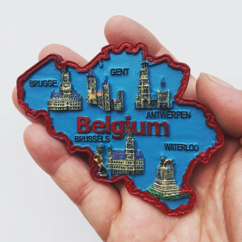 België Koelkastmagneet - Souvenir & Reistafel voor Huisdecoratie