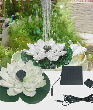 Mini Lotus Solar Fontein - Drijvende Waterval Decoratie voor Tuin & Vogelbad