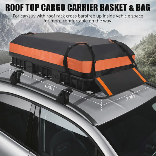 Inklapbare Trekhaak Bagagemand met 590L Waterdichte Tas - Heavy Duty Autocarrier