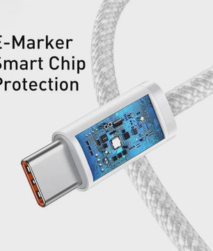 USB-C Kabel met PD 60W Snelladen - Geweven Draad voor iPhone, Samsung, Huawei