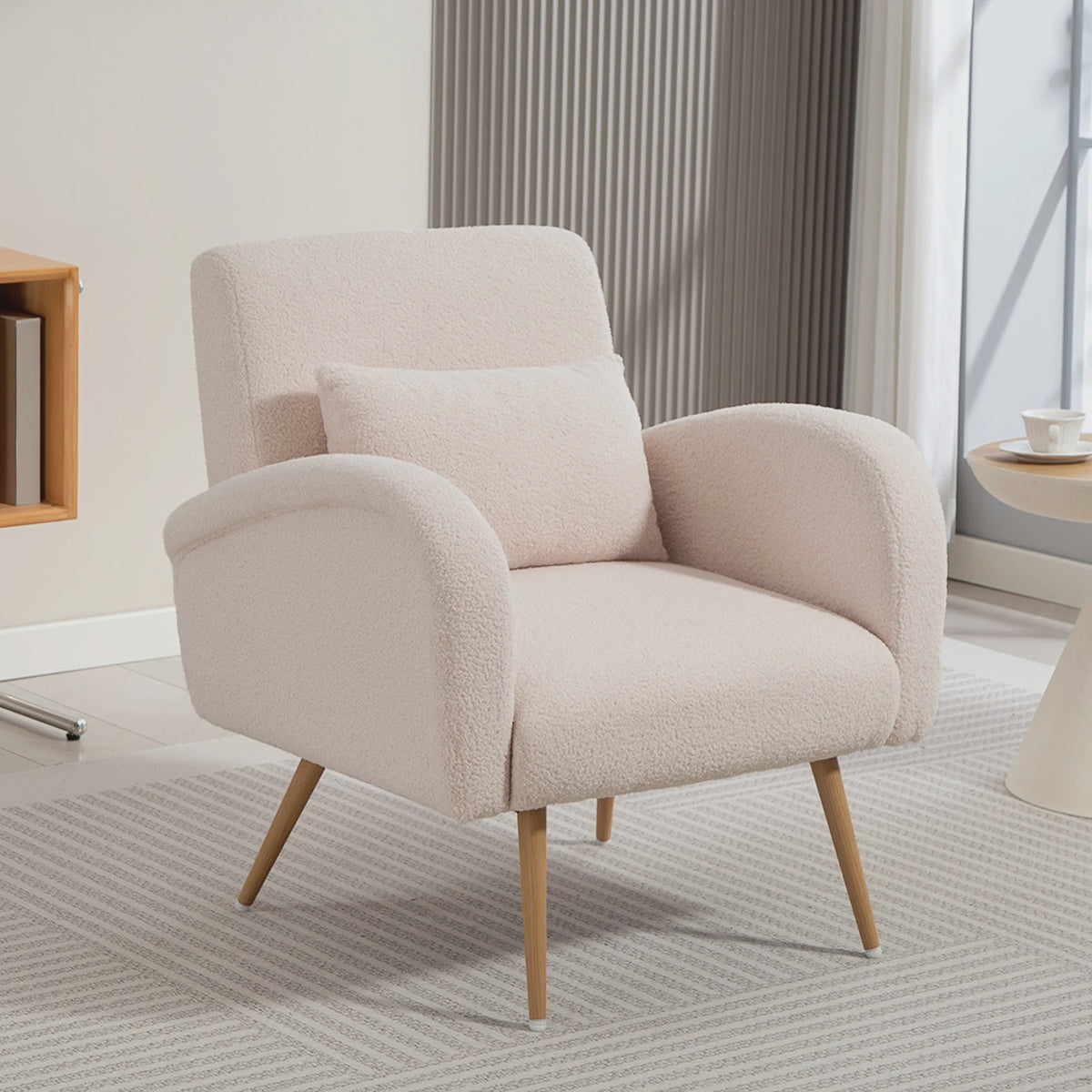 Luxe Teddy Fauteuil met Verwijderbaar Lendekussen - Comfortabel & Stijlvol