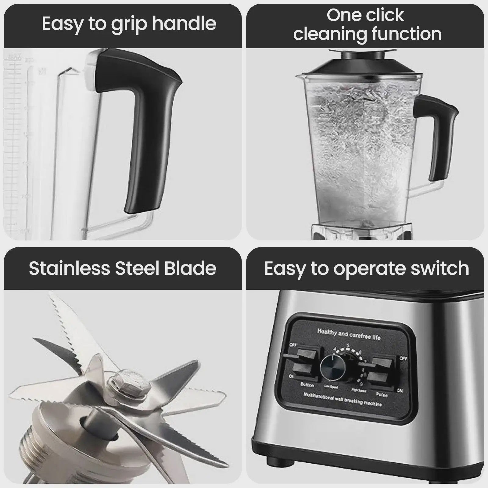 Krachtige 600W 2-in-1 Blender: IJscrusher & Multifunctionele Keukenmachine