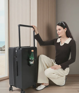 Luxe Koffer Set met USB, Bekerhouder & TSA-slot - 360° Wielen, PC+ABS