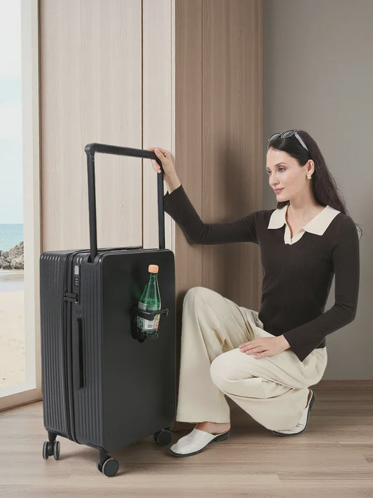 Luxe Koffer Set met USB, Bekerhouder & TSA-slot - 360° Wielen, PC+ABS