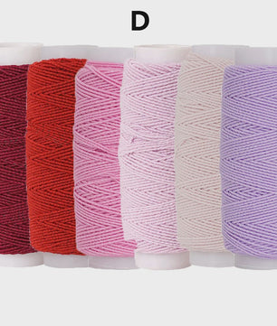 Elastisch Naaigaren 0.6mm - 6 Kleuren Set (20M) voor DIY, Kleding & Hobby